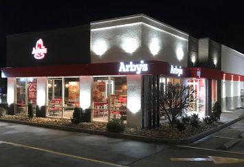Image of night view of Arby's